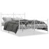 Estructura cama sin colchón con estribo metal blanco 140x190