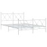 Estructura cama sin colchón con estribo metal blanco 140x190