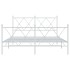 Estructura cama sin colchón con estribo metal blanco 140x190