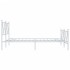 Estructura cama sin colchón con estribo metal blanco 140x190