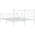 Estructura cama sin colchón con estribo metal blanco 140x190
