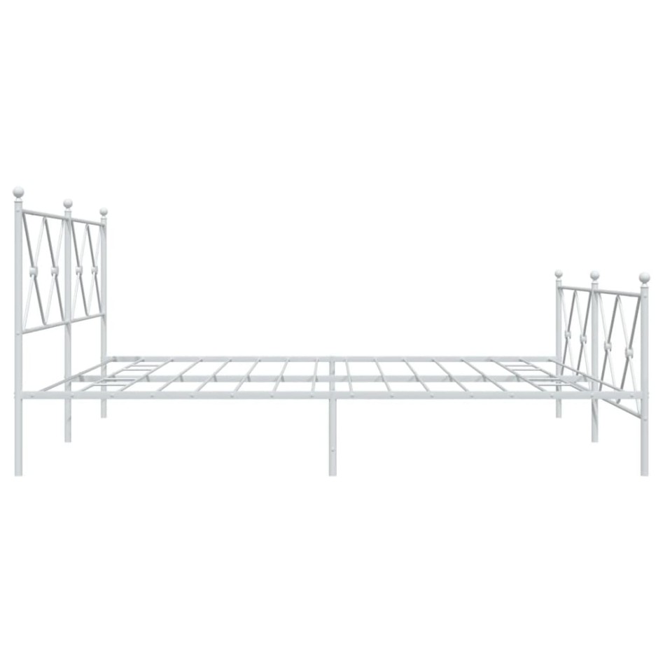 Estructura cama sin colchón con estribo metal blanco 183x213