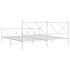 Estructura cama sin colchón con estribo metal blanco 183x213