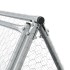 Conejera acero galvanizado plateado 400x105x91