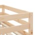 Cama alta para niños con cortinas madera pino rosa 90x200
