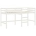 Cama alta niños con túnel madera pino blanco negro 80x200