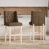 Taburetes altos 2 uds madera maciza de caucho y