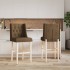 Taburetes altos 2 uds madera maciza de caucho y