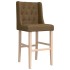 Taburetes altos 2 uds madera maciza de caucho y