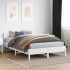Estructura de cama sin colchón madera de pino blanca 150x200