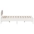 Estructura de cama sin colchón madera de pino blanca 150x200