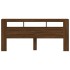 Cabecero LED madera ingeniería roble marrón 220x18,5x103,5