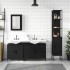 Juego de muebles de baño 4 pzas madera contrachapada