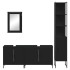 Juego de muebles de baño 4 pzas madera contrachapada
