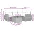 Set comedor de jardín 5 piezas y cojines ratán sintético