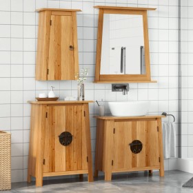 Conjunto de muebles de baño 4 piezas madera maciza de