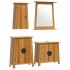 Conjunto de muebles de baño 4 piezas madera maciza de