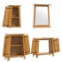 Conjunto de muebles de baño 4 piezas madera maciza de