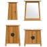Conjunto de muebles de baño 4 piezas madera maciza de