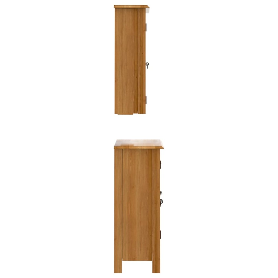 Conjunto de muebles de baño 4 piezas madera maciza de