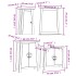 Conjunto de muebles de baño 4 piezas madera maciza de