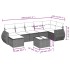 Set sofás de jardín 8 piezas y cojines ratán sintético