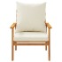 Set de muebles de jardín 4 pzs y cojines madera maciza