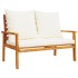 Set de muebles de jardín 4 pzs y cojines madera maciza