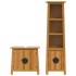 Conjunto de muebles de baño 2 piezas madera maciza de