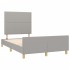 Estructura de cama sin colchón tela gris claro 120x190