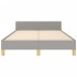 Estructura de cama sin colchón tela gris claro 120x190