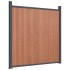 Panel de valla WPC marrón 353x186