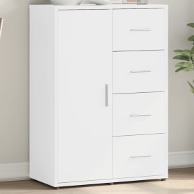 Aparador de madera de ingeniería blanco 60x31x84