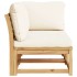 Set de muebles de jardín 2 piezas con cojines madera