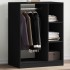 Armario de madera de ingeniería negro 77x48x102