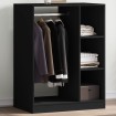 Armario de madera de ingeniería negro 77x48x102 cm