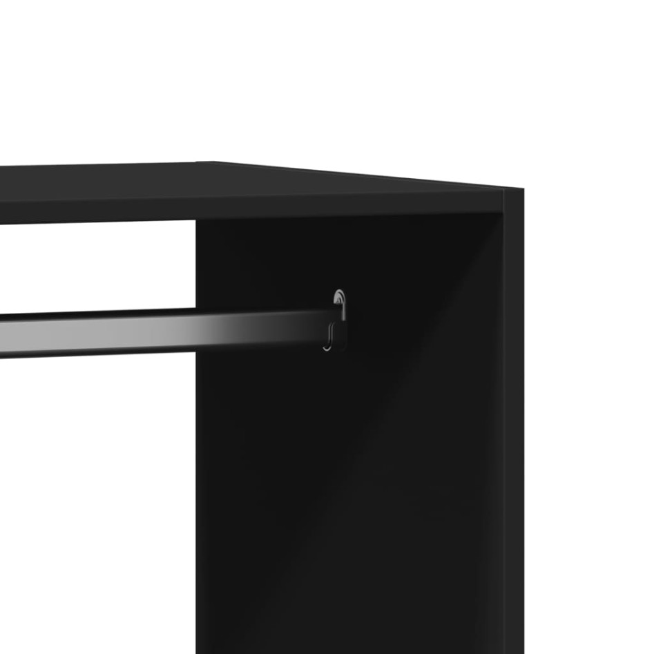 Armario de madera de ingeniería negro 77x48x102