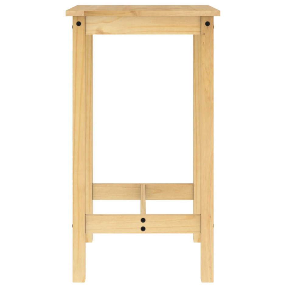 Set de mesa alta y taburetes de bar 3 pzas madera maciza