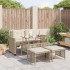 Set sofás jardín 4 pzas y cojines ratán sintético vidrio