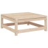 Juego de sofás de jardín 4 pzas madera maciza de