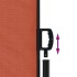 Toldo lateral retráctil terracota 140x500
