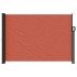 Toldo lateral retráctil terracota 140x600