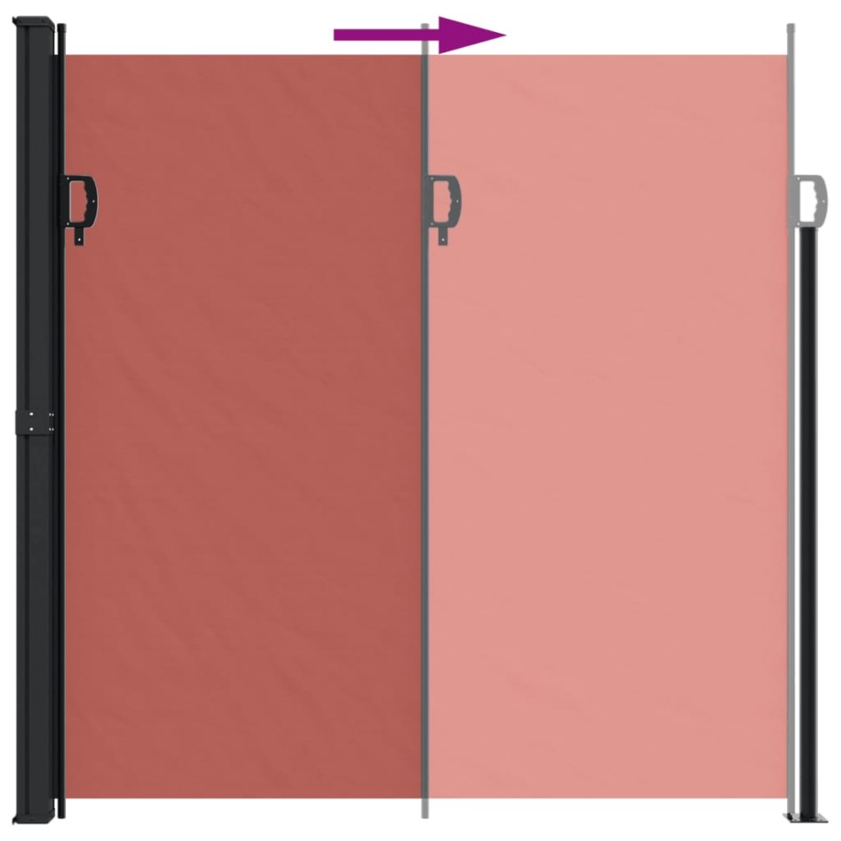 Toldo lateral retráctil terracota 200x600