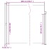 Toldo lateral retráctil beige 220x600