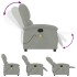 Sillón reclinable de masaje eléctrico terciopelo gris
