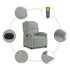 Sillón reclinable de masaje eléctrico terciopelo gris