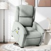 Sillón reclinable de masaje elevable terciopelo gris claro