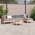 Set de sofás jardín 6 pzas con cojines madera abeto