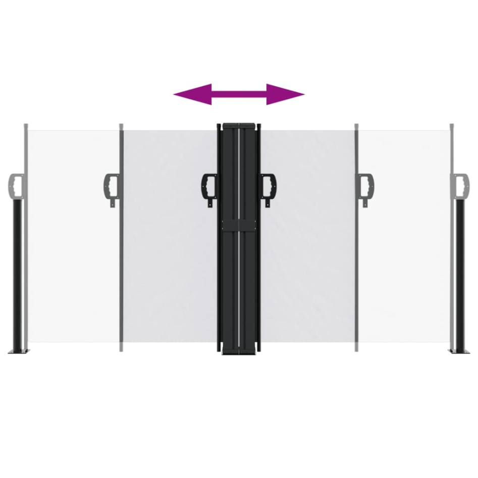 Toldo lateral retráctil blanco 120x600