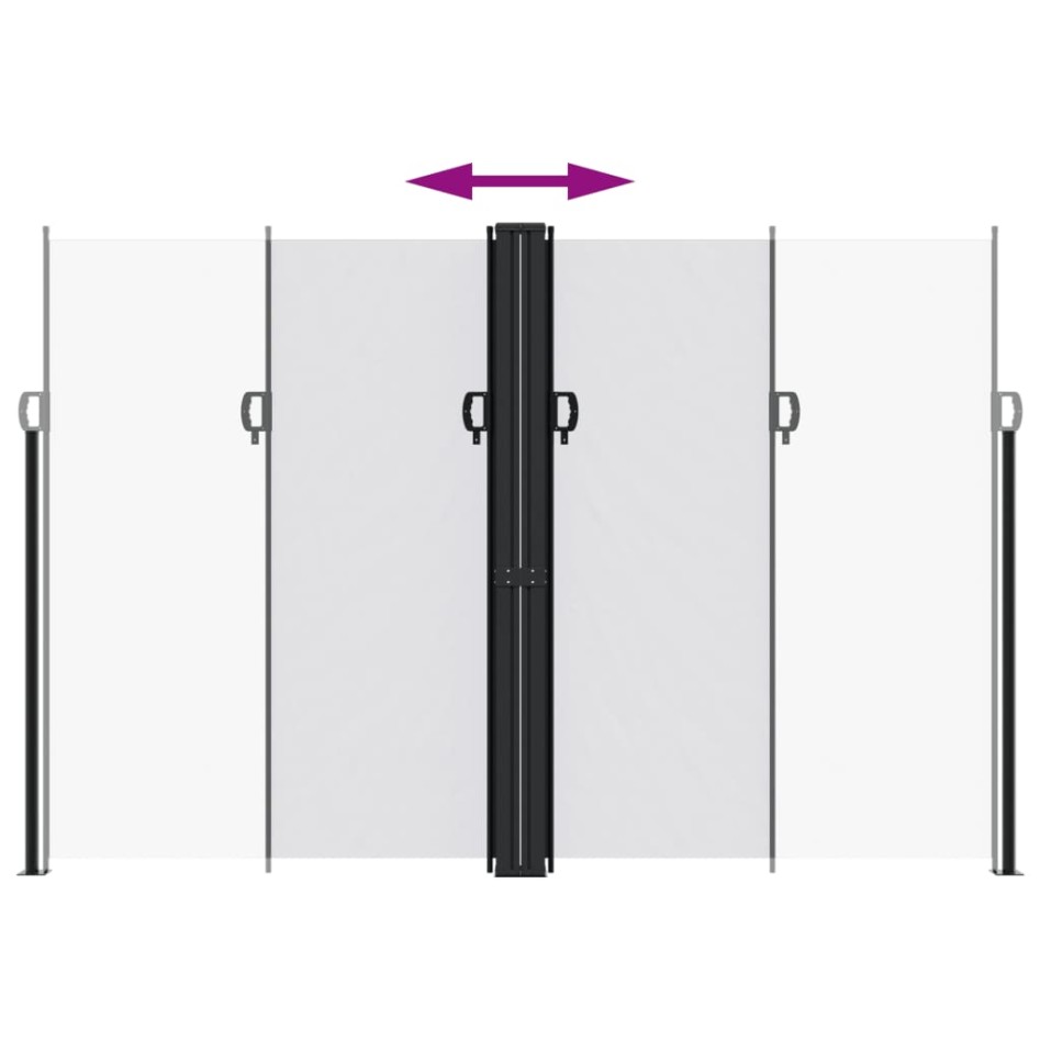 Toldo lateral retráctil blanco 220x600